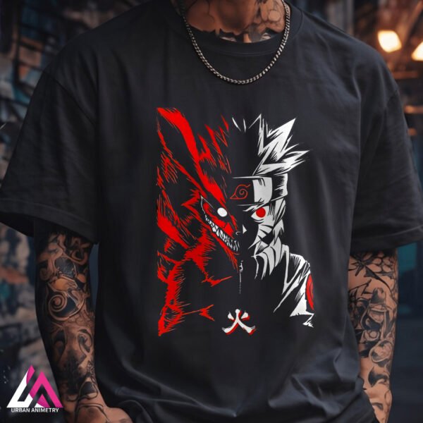 naruto male Naruto x Kyuubi Graphic T-Shirt