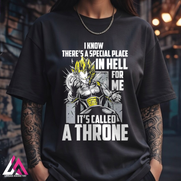 throne female black Saiyan Throne Graphic T-Shirt