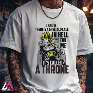 throne white man Saiyan Throne Graphic T-Shirt